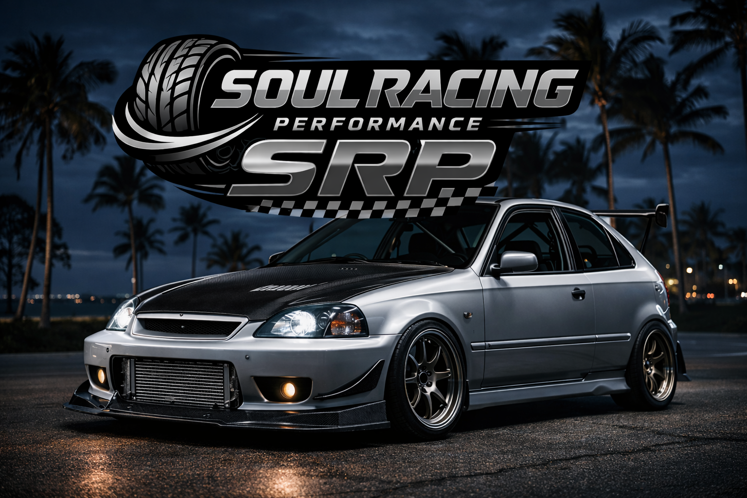 Performance Honda at sunset